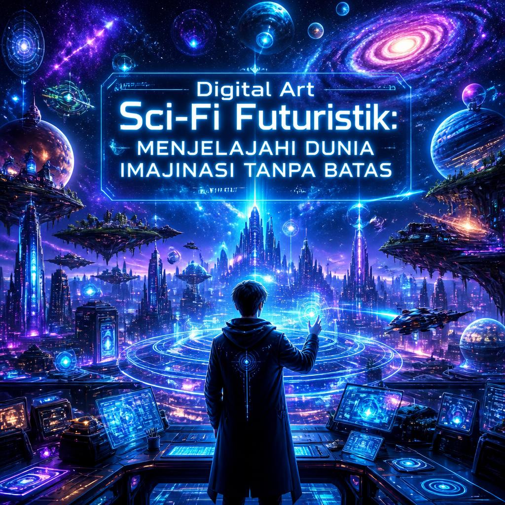 Digital Art Sci-Fi Futuristik: Menjelajahi Dunia Imajinasi Tanpa Batas