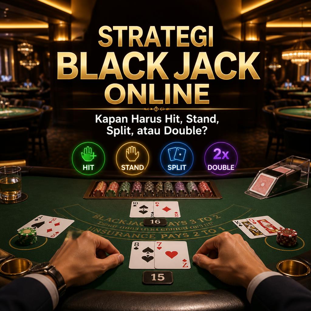 Strategi Black Jack Online: Kapan Harus Hit, Stand, Split, atau Double?